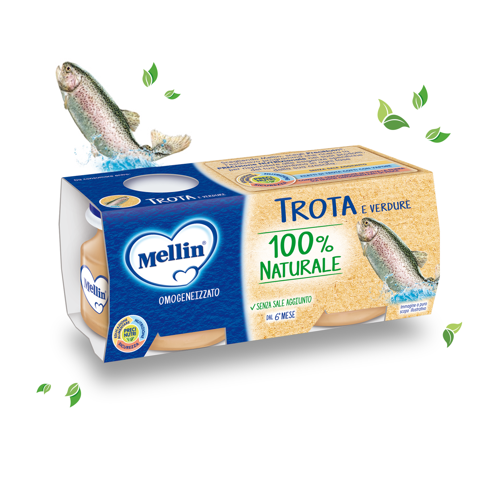 Trota Confezione da 160 g ℮ (2 vasetti x 80 g) | Mellin