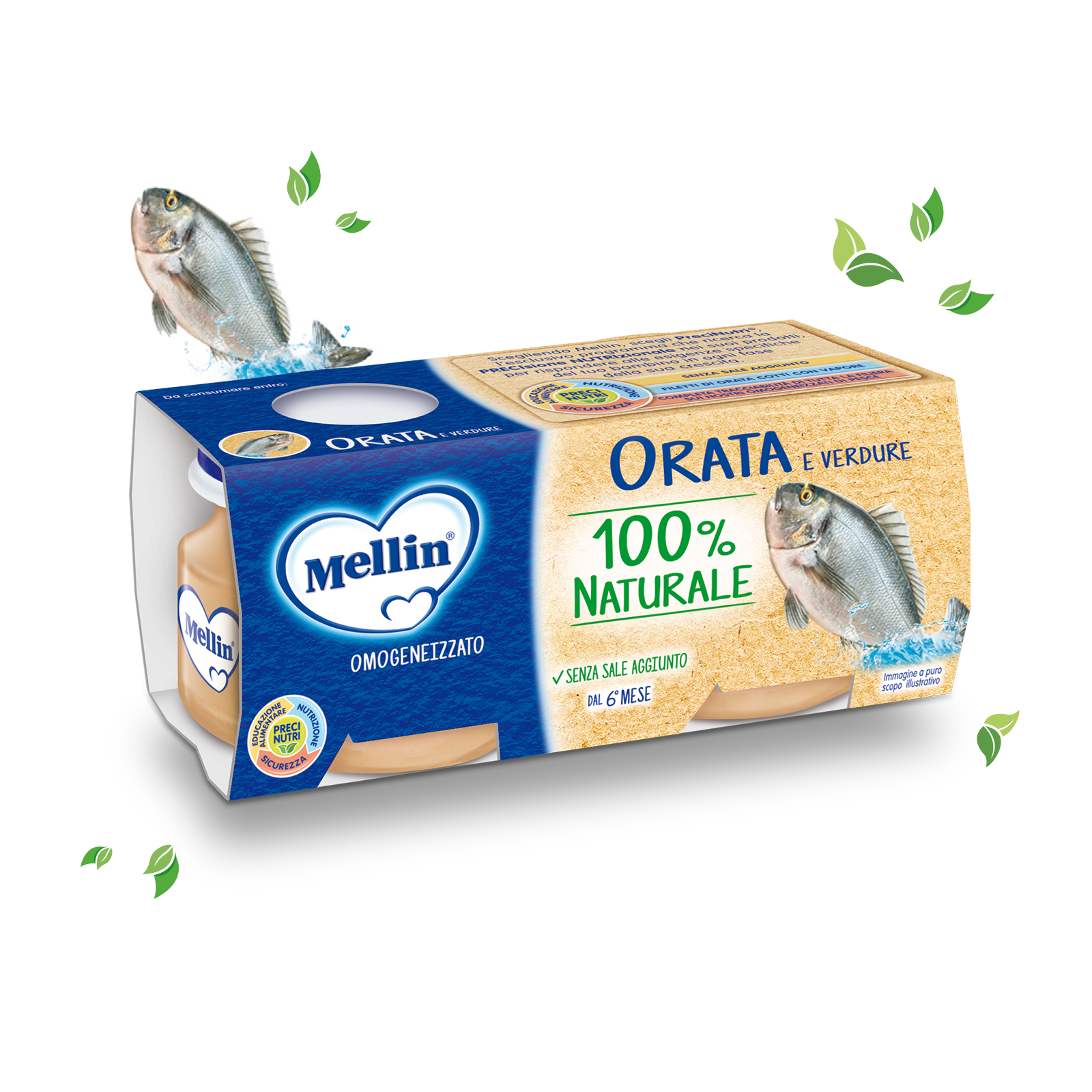 Orata Confezione da 160 g ℮ (2 vasetti x 80 g) | Mellin