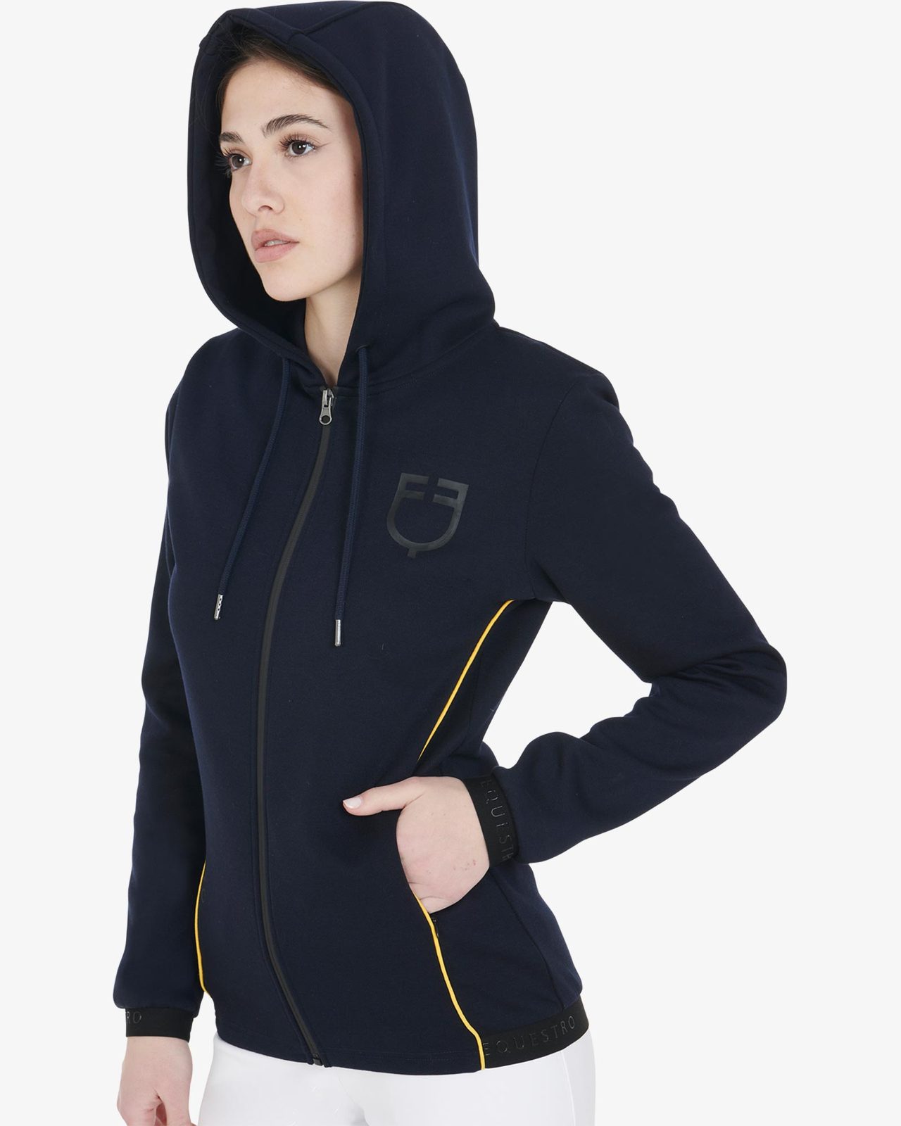 Womens Interlock Front Zip Sweatshirt Shop Equestro 1621