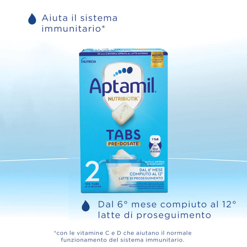 APTAMIL Nutribiotik TABS 2 Latte di proseguimento in tabs
