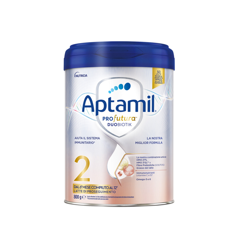 Aptamil nutribiotik 2 - latte di proseguimento in polvere indicato dal 6°  mese compiuto al 12° - 830g - Bimbostore