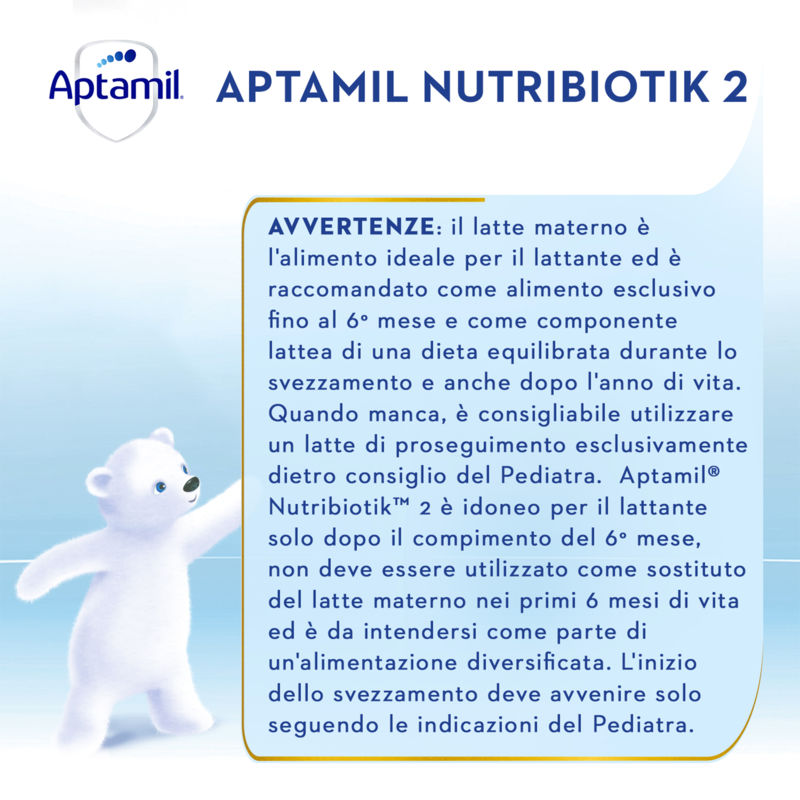 Aptamil Nutribiotik 2 Tabs Pre-Dosate Latte Di Proseguimento 6M+ 21 Tabs