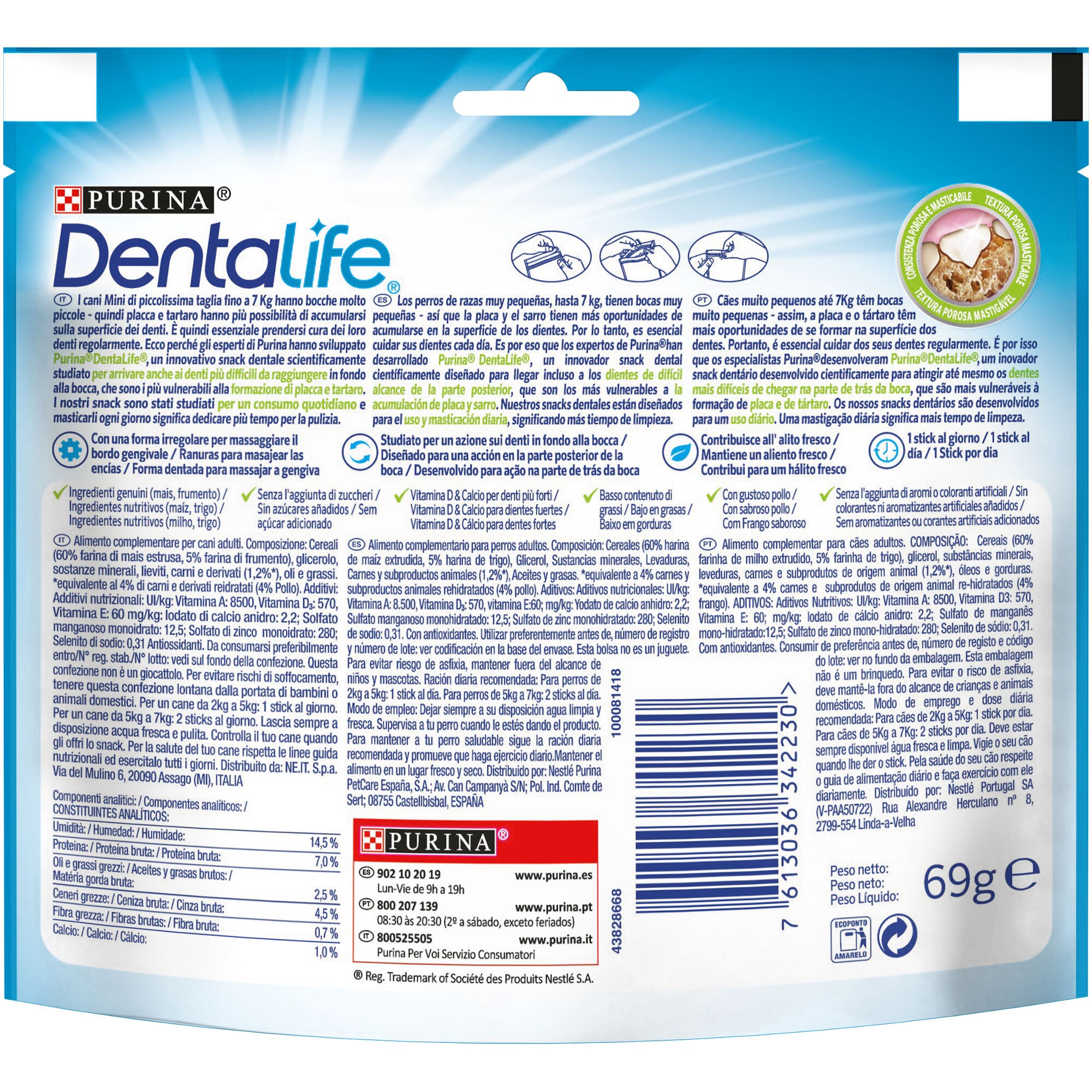 Masticativi per cane multipack Dentalife Small 54 stick