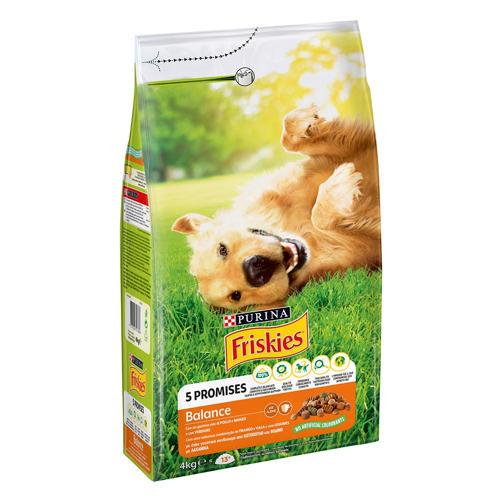 FRISKIES Cane Crocchette Adulto con Manzo Cereali e Verdure PURINA Shop