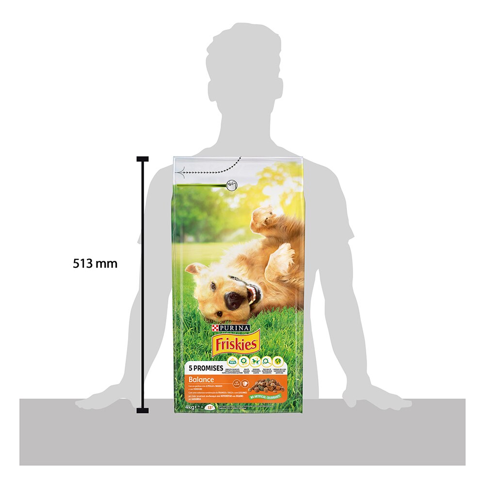 FRISKIES Cane Balance mix Pollo, Manzo e Verdure (4 kg)