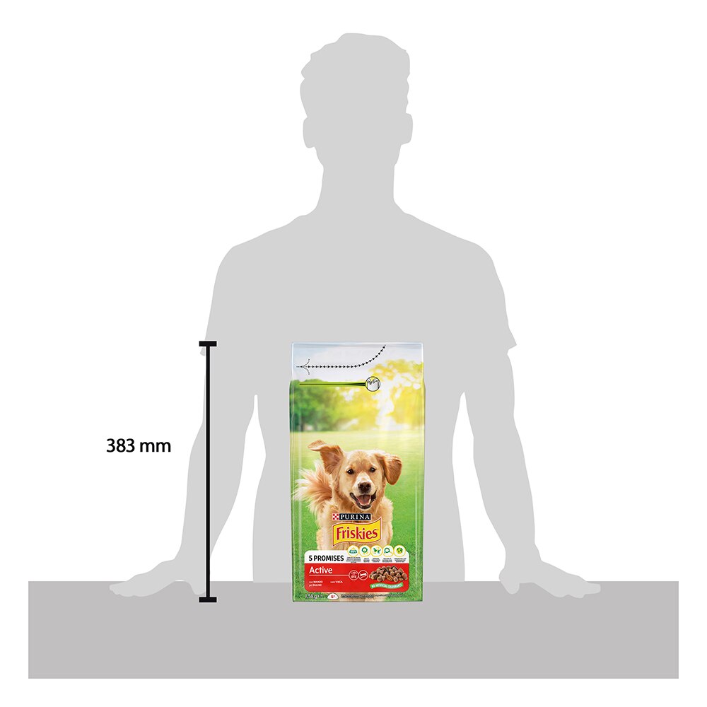 FRISKIES® Cane Crocchette Active con Manzo (1,5 kg)