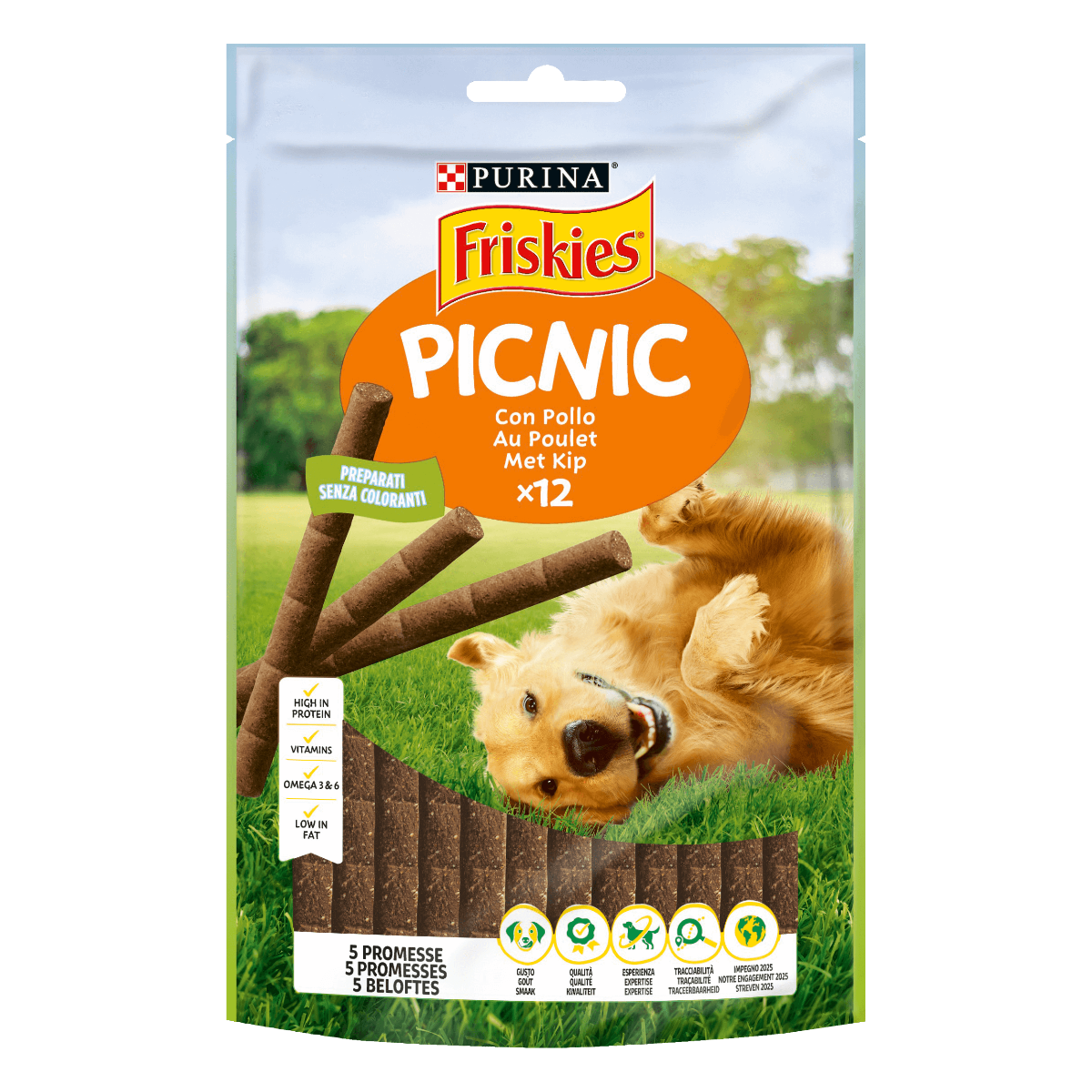 Purina Friskies Stars Biscotti per Cane Aromatizzati con Formaggio e Manzo,  6 Scatole da 320 g