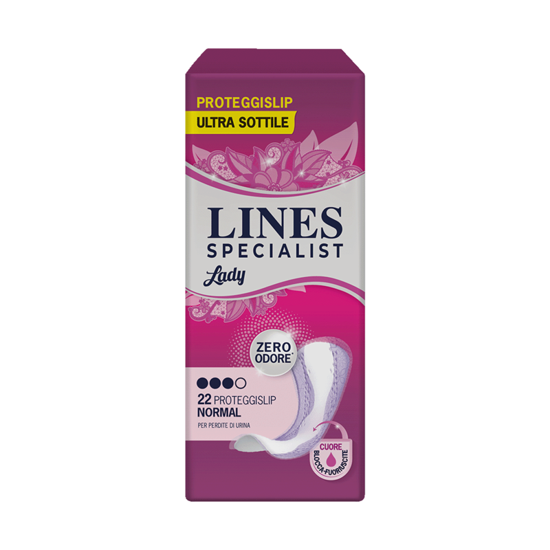 Acquista online Lines Specialist Proteggislip Lady Normal | Linea prodotto Leggere per donna. Lines Specialist,
prodotti per perdite di urina Proteggislip Femminili Lady Normal