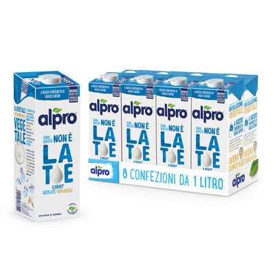 ALPRO QUESTO NON È LATTE Light, Bevanda Vegetale all'Avena gusto Latte 8x1l