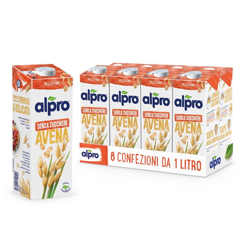 ALPRO SENZA ZUCCHERI Bevanda Vegetale all'Avena 8x1l